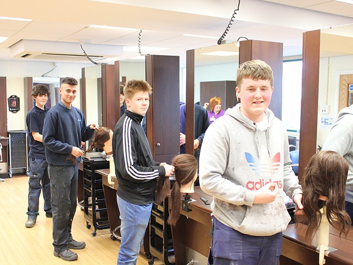 Joinery students polish their styling skills in the salon